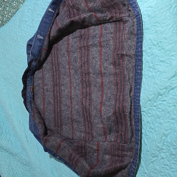 Vintage Wrangler Big Ben Chore Coat Blanket Lined Denim Size Small - Picture 9 of 10
